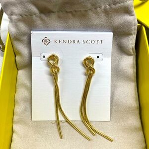 Brand New Kendra Scott Annie Linear Gold Earrings